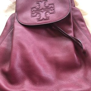 To Tory Burch Leather Backpack